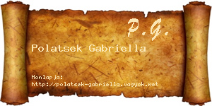 Polatsek Gabriella névjegykártya